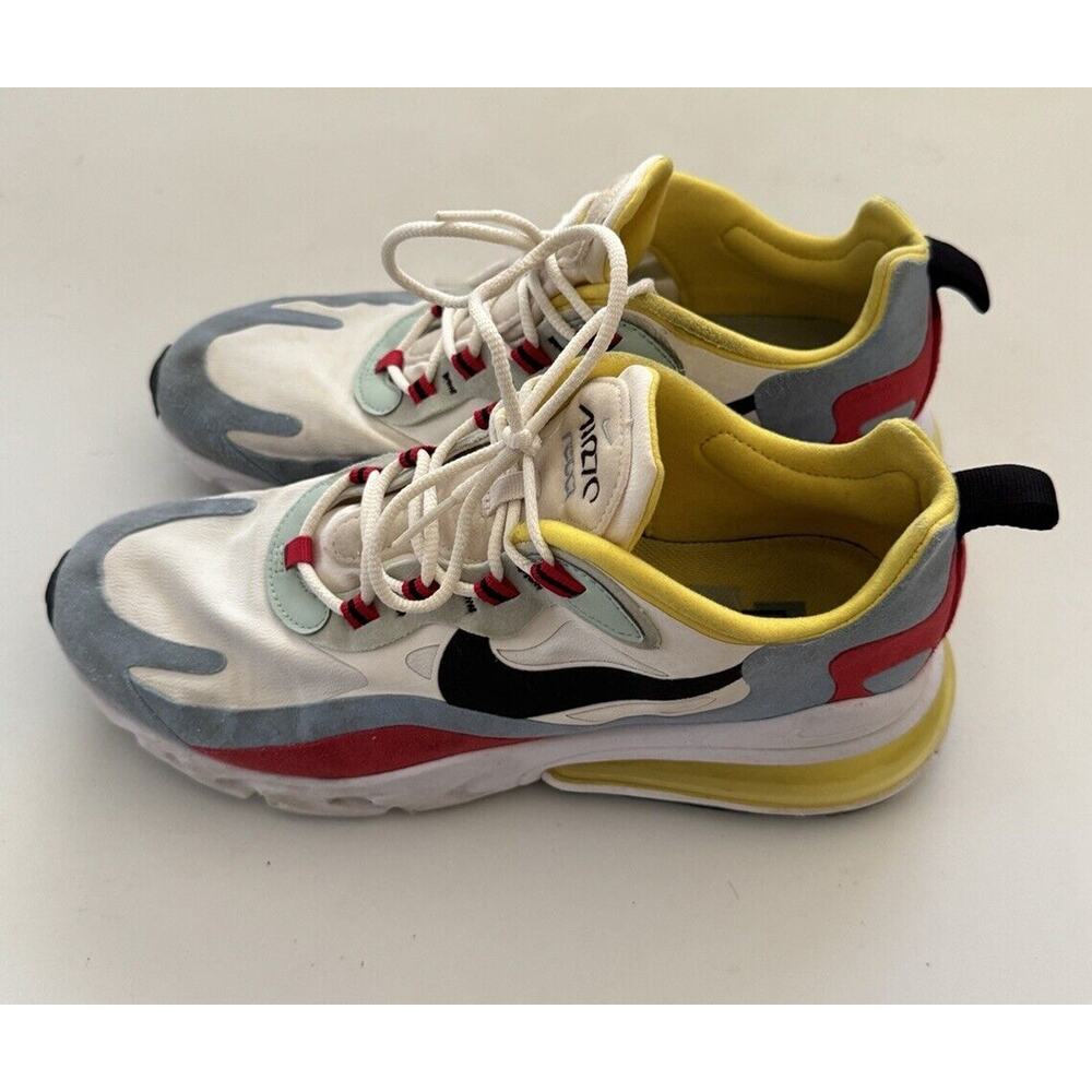 Nike Air Max 270 React Womens Size 10 Blue Red Athletic Shoe Sneakers AT6174-002